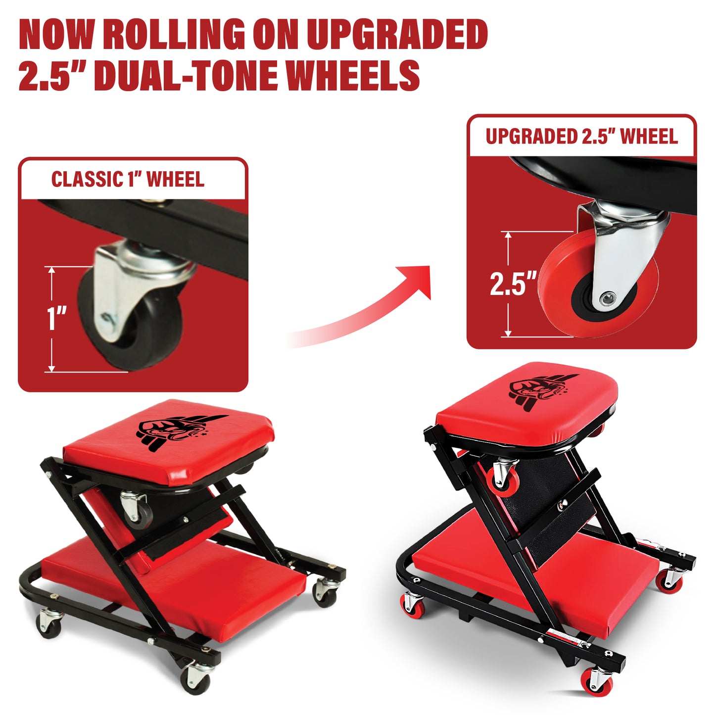 Foldable Z Mechanic Creeper 2 in 1 Bench & Seat 40 in