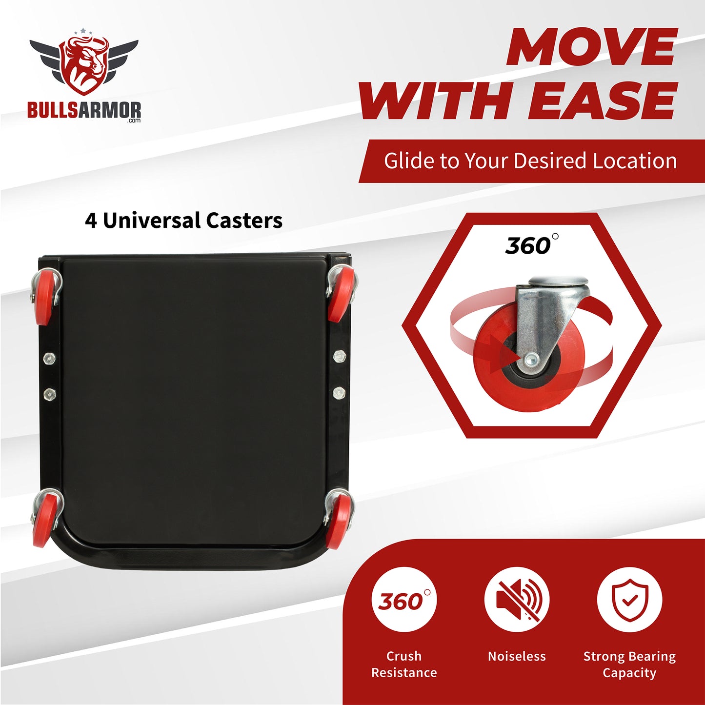 Bulls Armor product with 4 universal casters on a white background
