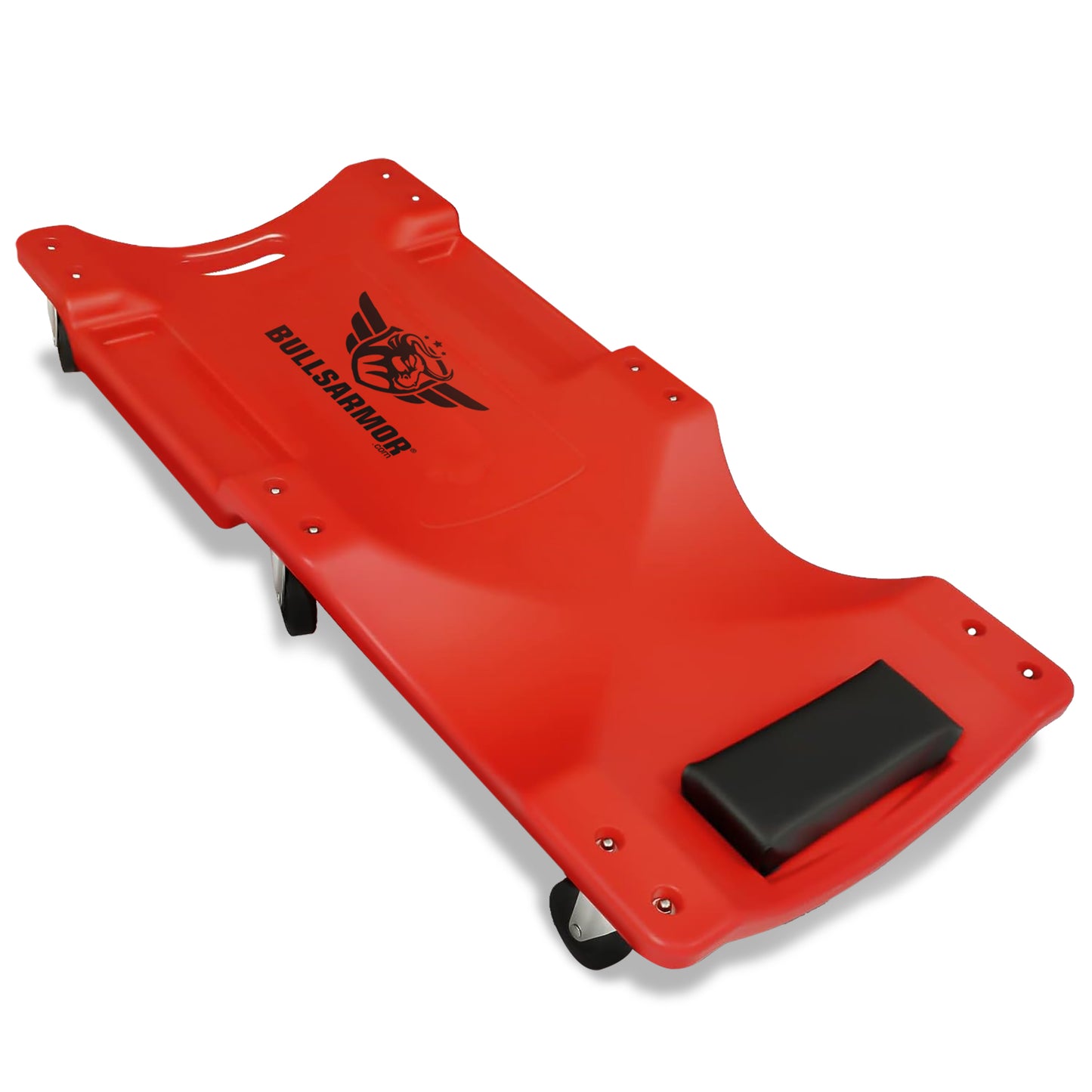Red protective vehicle覆件 with black logo on a white background