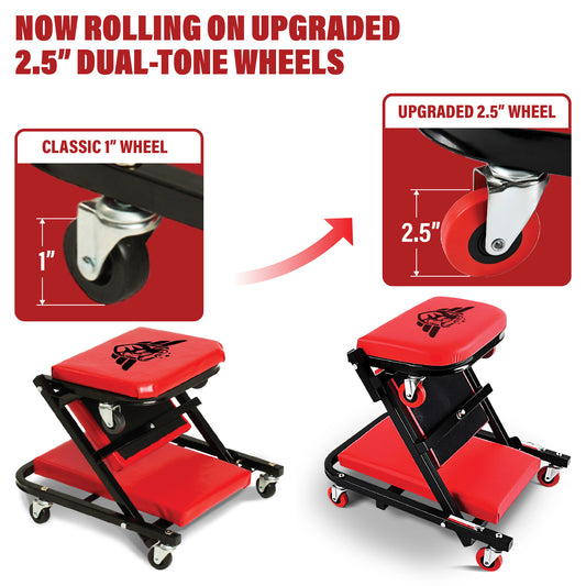 Foldable Z Mechanic Creeper 2 in 1 Bench & Seat 40 in