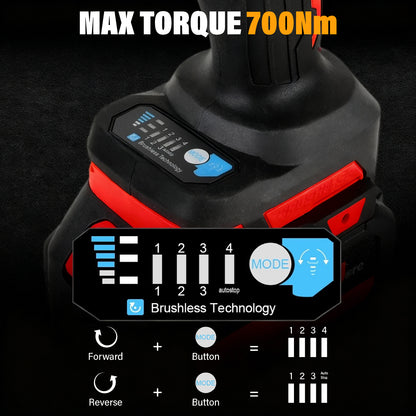 Cordless Impact Wrench 700 Nm All-In-One Kit High Torque Power Tool 20V