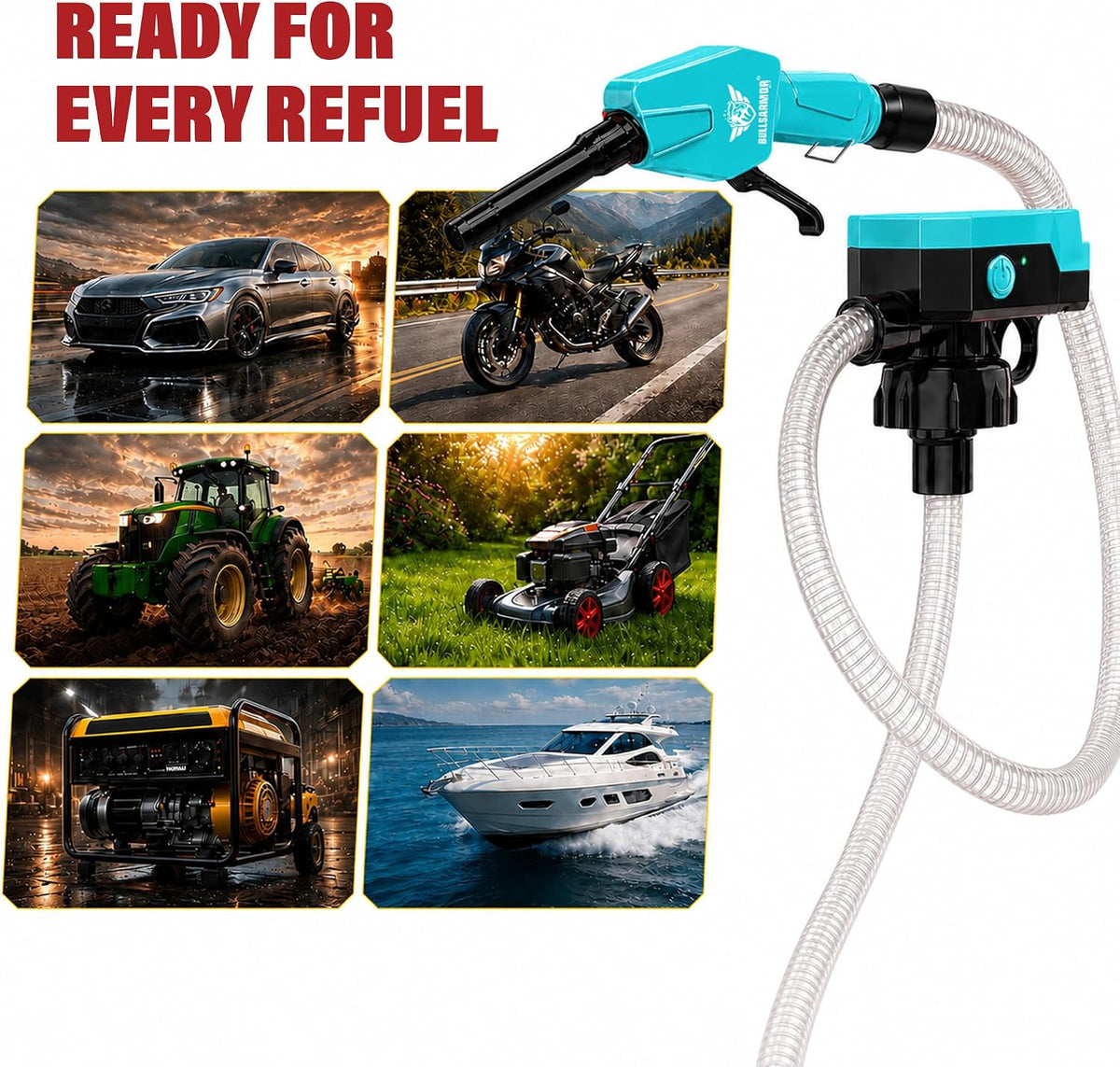 Cordless Electric Fuel Transfer Pump 5.2 GPM Auto-Stop for Makita 18V LXT Battery