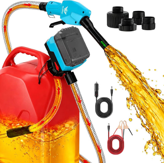 Cordless Electric Fuel Transfer Pump 5.2 GPM Auto-Stop for Makita 18V LXT Battery