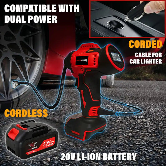 Cordless Air Pump All-In-One Kit 150PSI Tire Inflator 20V