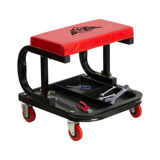 Rolling Mechanic Seat - Padded Stool - Tool Tray Storage