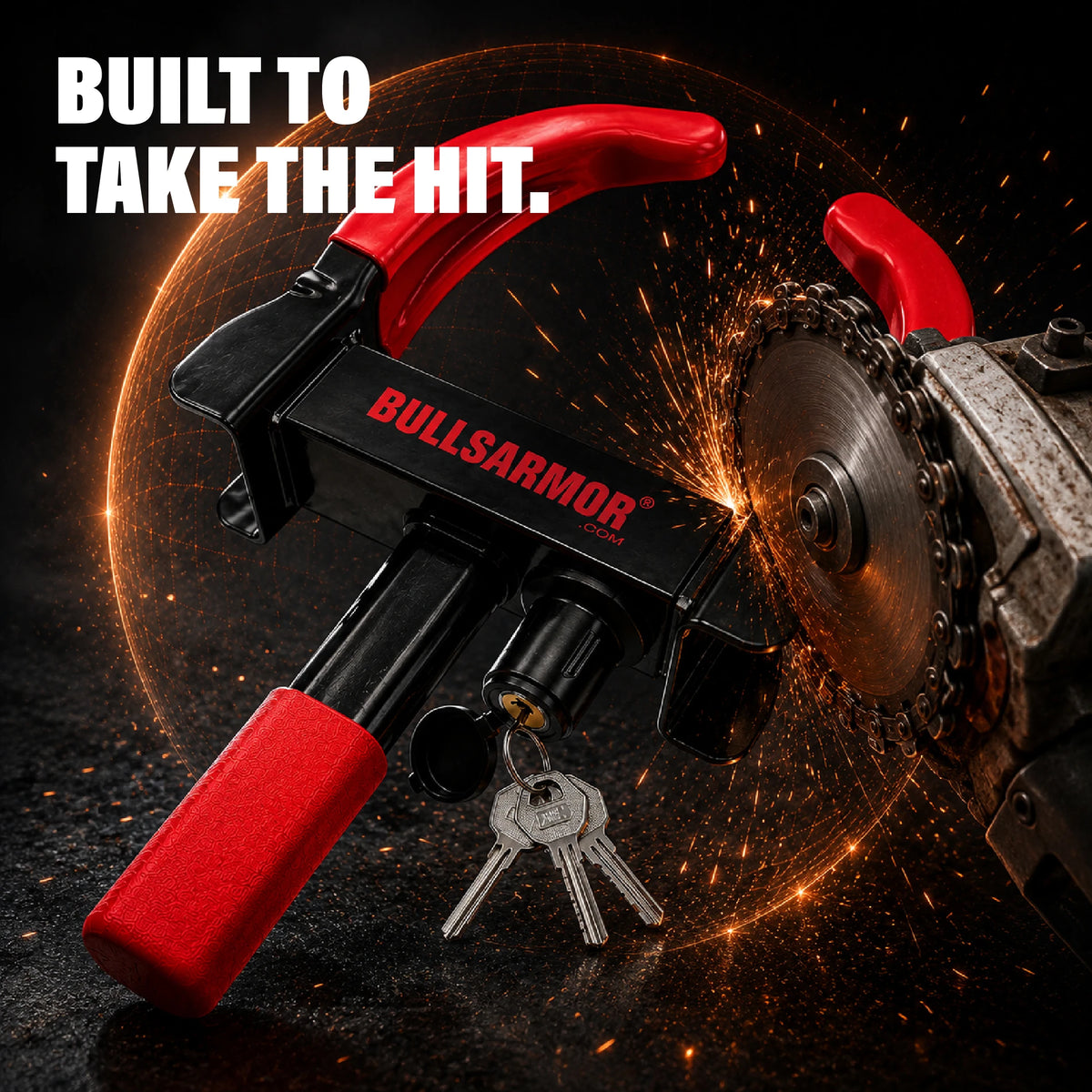 Heavy Duty Wheel Lock  Universal Adjustable Anti Theft Tire Clamp with 3 Keys
