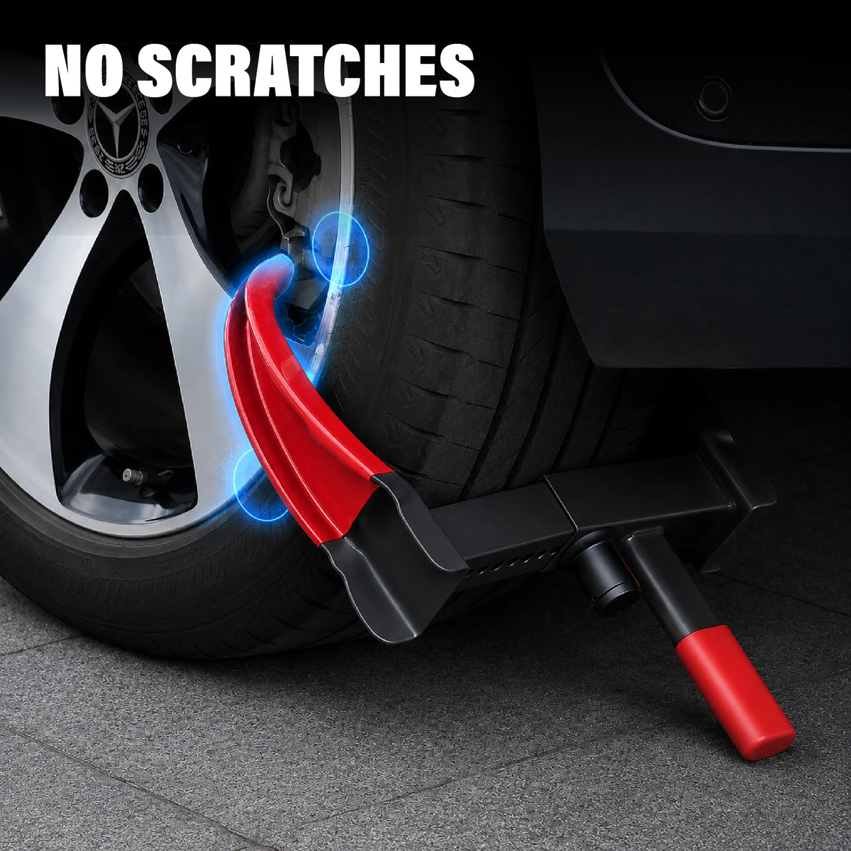 Heavy Duty Wheel Lock  Universal Adjustable Anti Theft Tire Clamp with 3 Keys