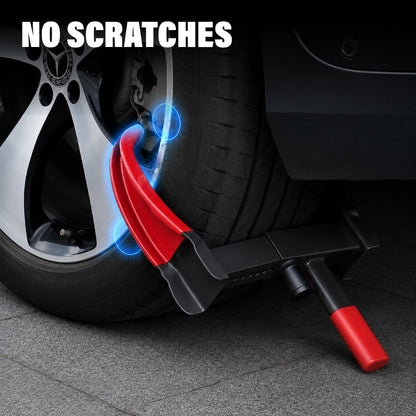 Heavy Duty Wheel Lock  Universal Adjustable Anti Theft Tire Clamp with 3 Keys