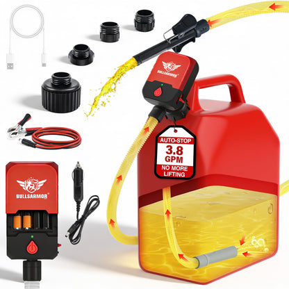 BullsArmor Portable Fuel Transfer Pump - 3.2 GPM