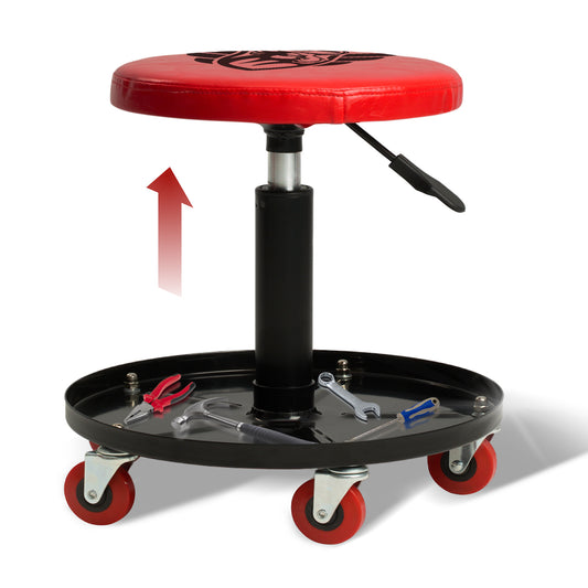 Rolling Mechanic Stool - Adjustable Height - Tool Tray Storage