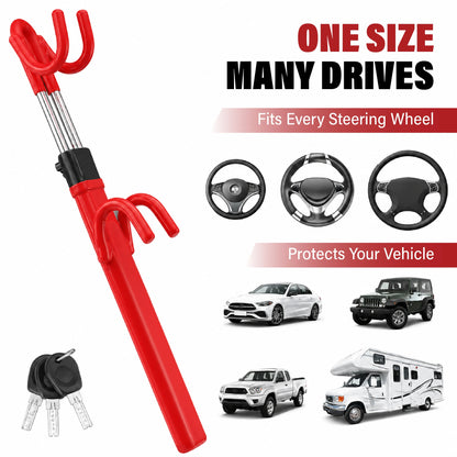 Heavy Duty Steering Wheel Lock  Universal Anti Theft Security Lock