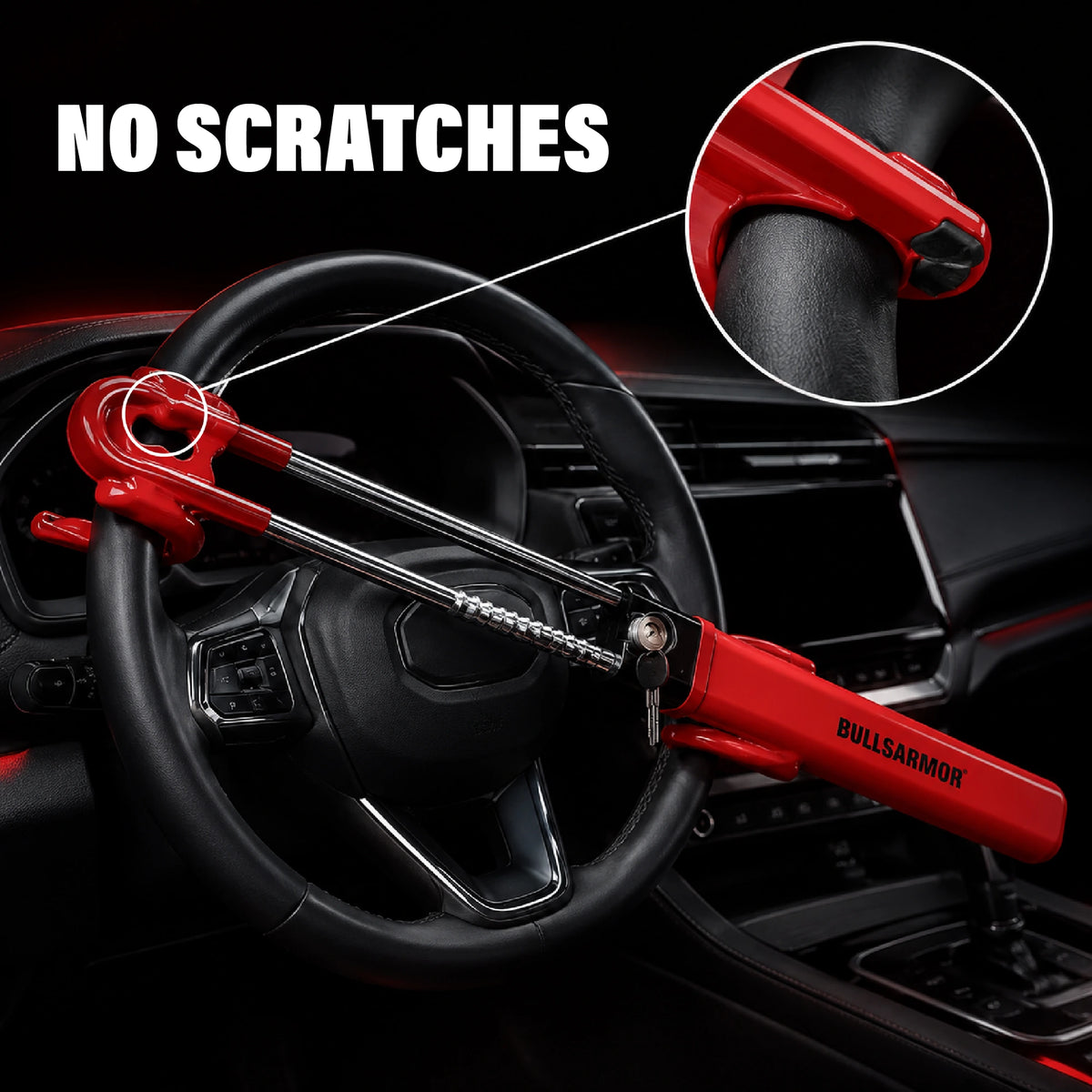 Heavy Duty Steering Wheel Lock  Universal Anti Theft Security Lock
